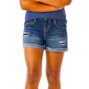 Members Mark Denim Blue Distressed Kids Shorts